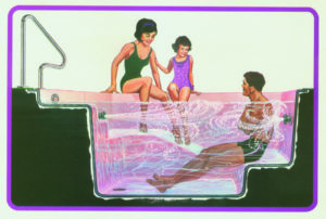Jacuzzi Family in tub historic